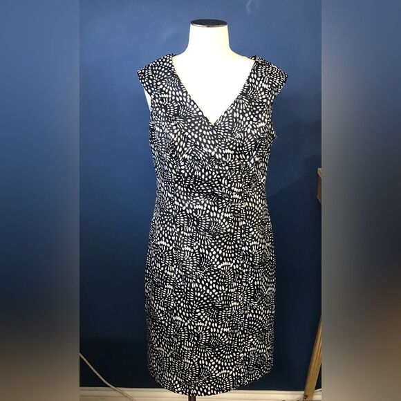 I.n. Studio Black/White Sleeveless Dress  Size 12 D302 - Picture 1 of 13